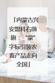 内蒙古兴安盟科右前旗：“蒙”字标引领农畜产品走向全国