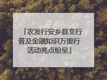 农发行安乡县支行普及金融知识万里行活动亮点纷呈