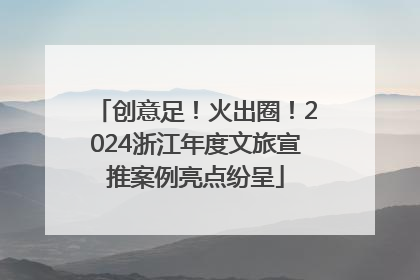 创意足！火出圈！2024浙江年度文旅宣推案例亮点纷呈