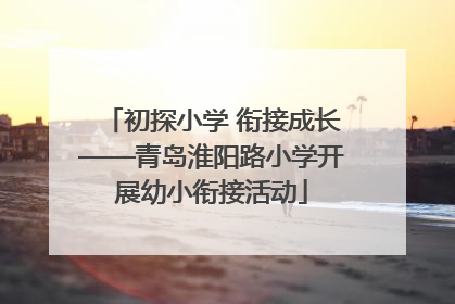 初探小学 衔接成长——青岛淮阳路小学开展幼小衔接活动