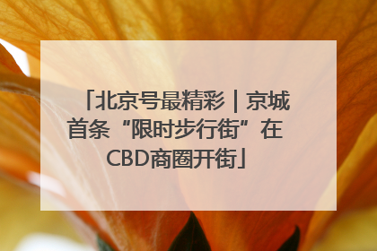 北京号最精彩｜京城首条“限时步行街”在CBD商圈开街