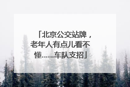 北京公交站牌，老年人有点儿看不懂……车队支招