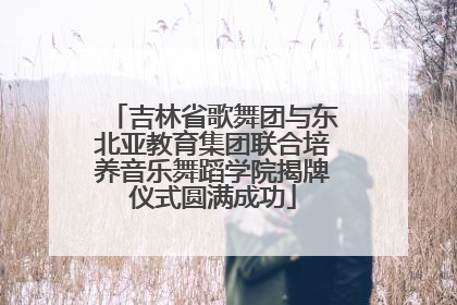 吉林省歌舞团与东北亚教育集团联合培养音乐舞蹈学院揭牌仪式圆满成功