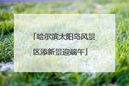 哈尔滨太阳岛风景区添新景迎端午