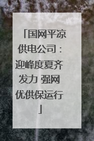 国网平凉供电公司：迎峰度夏齐发力 强网优供保运行