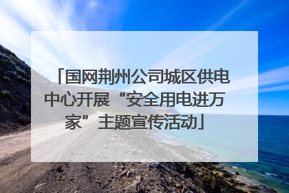 国网荆州公司城区供电中心开展“安全用电进万家”主题宣传活动