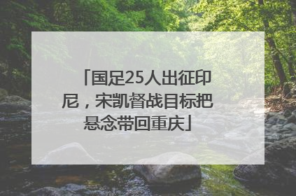 国足25人出征印尼，宋凯督战目标把悬念带回重庆