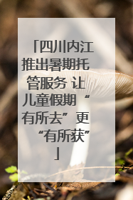 四川内江推出暑期托管服务 让儿童假期“有所去”更“有所获”