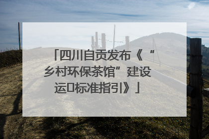 四川自贡发布《“乡村环保茶馆”建设运⾏标准指引》