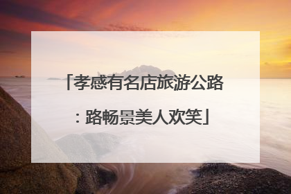 孝感有名店旅游公路：路畅景美人欢笑