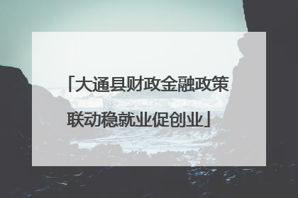 大通县财政金融政策联动稳就业促创业