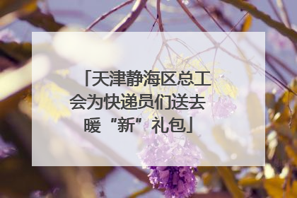 天津静海区总工会为快递员们送去暖“新”礼包