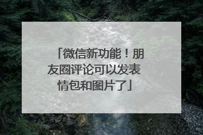 微信新功能！朋友圈评论可以发表情包和图片了