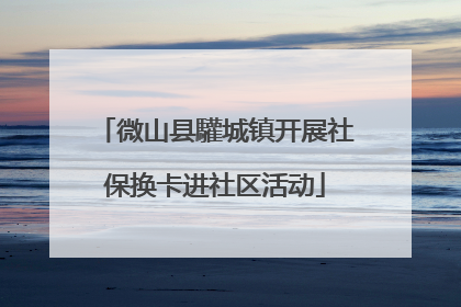 微山县驩城镇开展社保换卡进社区活动