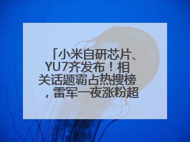 小米自研芯片、YU7齐发布！相关话题霸占热搜榜，雷军一夜涨粉超20万