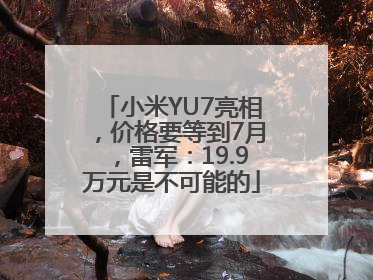 小米YU7亮相，价格要等到7月，雷军：19.9万元是不可能的