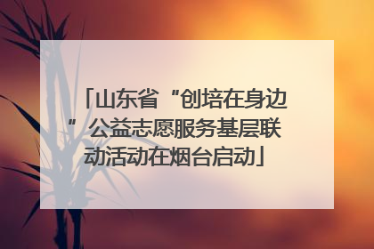 山东省“创培在身边”公益志愿服务基层联动活动在烟台启动