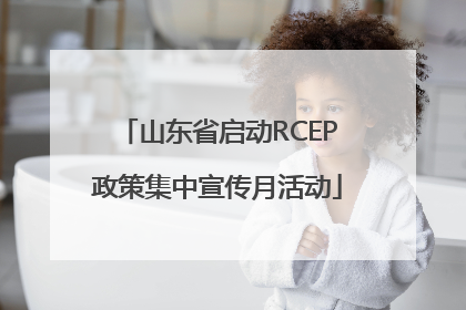 山东省启动RCEP政策集中宣传月活动