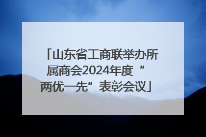山东省工商联举办所属商会2024年度“两优一先”表彰会议