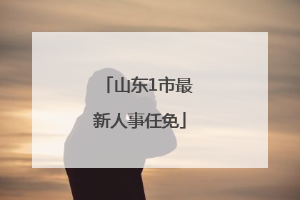 山东1市最新人事任免