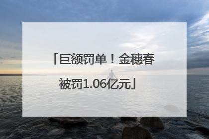 巨额罚单！金穗春被罚1.06亿元