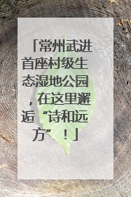 常州武进首座村级生态湿地公园，在这里邂逅“诗和远方”！