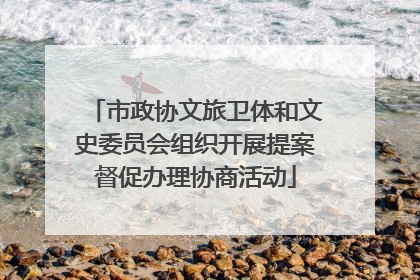 市政协文旅卫体和文史委员会组织开展提案督促办理协商活动