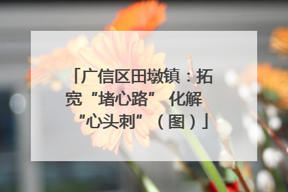 广信区田墩镇：拓宽“堵心路” 化解“心头刺”（图）