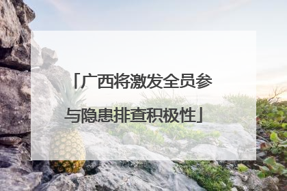广西将激发全员参与隐患排查积极性