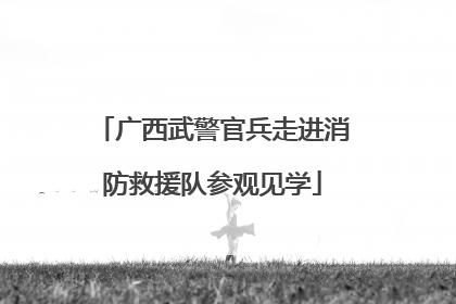 广西武警官兵走进消防救援队参观见学