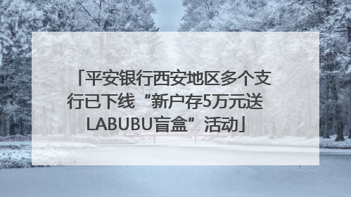 平安银行西安地区多个支行已下线“新户存5万元送LABUBU盲盒”活动
