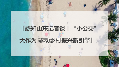 感知山东记者谈丨“小公交”大作为 驱动乡村振兴新引擎