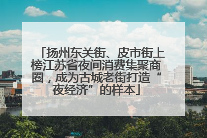 扬州东关街、皮市街上榜江苏省夜间消费集聚商圈，成为古城老街打造“夜经济”的样本
