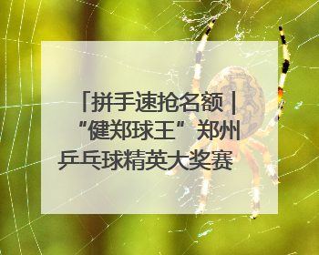 拼手速抢名额｜“健郑球王”郑州乒乓球精英大奖赛报名火热
