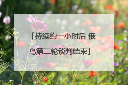 持续约一小时后 俄乌第二轮谈判结束