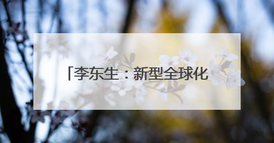 李东生：新型全球化是中国企业发展的主要驱动力，应构建全球经营和供应链体系