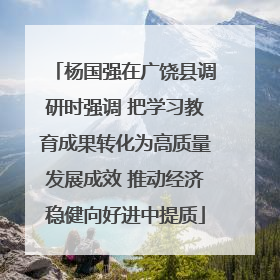 杨国强在广饶县调研时强调 把学习教育成果转化为高质量发展成效 推动经济稳健向好进中提质