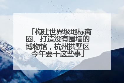 构建世界级地标商圈、打造没有围墙的博物馆，杭州拱墅区今年要干这些事