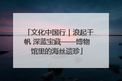 文化中国行｜浪起千帆 深蓝宝藏——博物馆里的海丝遗珍
