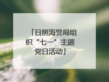 日照海警局组织“七一”主题党日活动