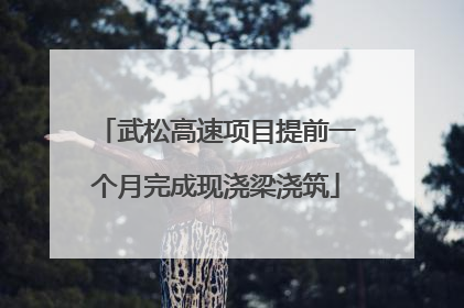 武松高速项目提前一个月完成现浇梁浇筑