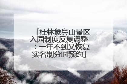 桂林象鼻山景区入园制度反复调整：一年不到又恢复实名制分时预约