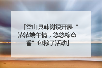 梁山县韩岗镇开展“浓浓端午情，悠悠粽意香”包粽子活动