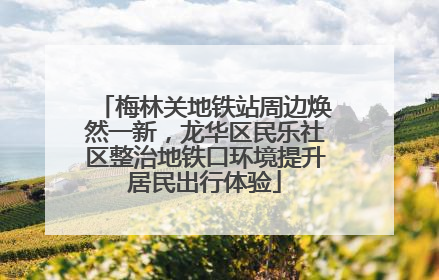 梅林关地铁站周边焕然一新，龙华区民乐社区整治地铁口环境提升居民出行体验