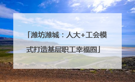 潍坊潍城：人大+工会模式打造基层职工幸福圈