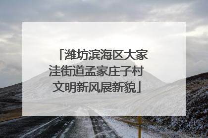 潍坊滨海区大家洼街道孟家庄子村文明新风展新貌