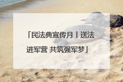 民法典宣传月丨送法进军营 共筑强军梦