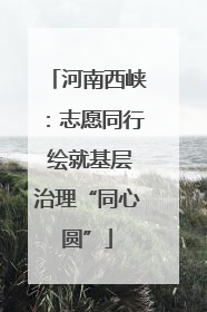 河南西峡：志愿同行 绘就基层治理“同心圆”