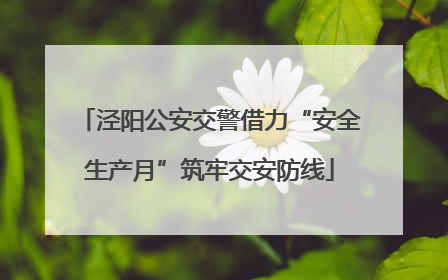 泾阳公安交警借力“安全生产月”筑牢交安防线
