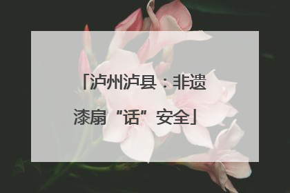 泸州泸县：非遗漆扇“话”安全